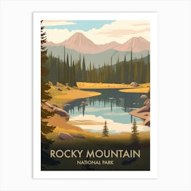 Rocky Mountain National Park Vintage Travel Poster 1 Art Print