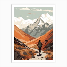 Lares Trek Peru 3 Hiking Trail Landscape Art Print