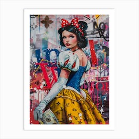 Pop art Snow White Princess Fashion Art Print