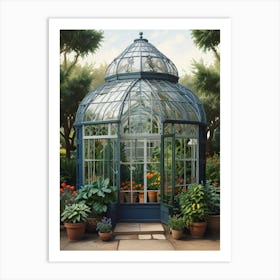 Garden Greenhouse Art Print