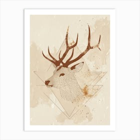 Deer Head 7 Art Print