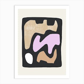 Modern Abstract 1 Black Art Print