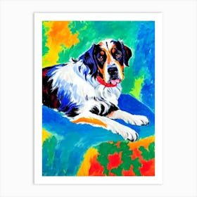 Gordon Setter Fauvist Style Dog Art Print