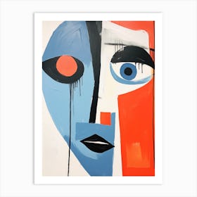 Abstract Face 6 Art Print