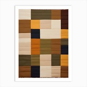 American Patchwork Quilting Inspired Art Earth Tones, 1203 Art Print