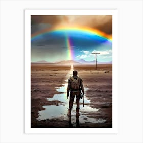 Rainbow In The Desert Art Print