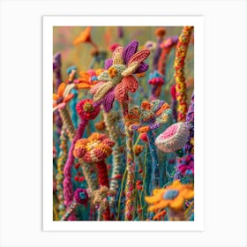 Daisies Knitted In Crochet 9 Art Print