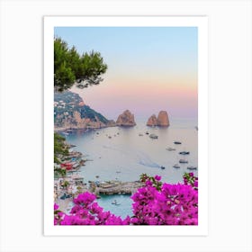 Sunset In Capri Art Print