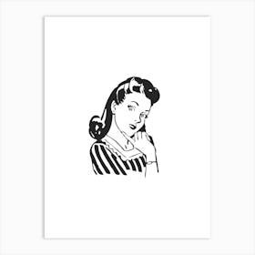 Woman Pose Art Art Print