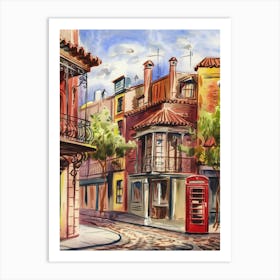 Street Scenery In New Orleans Art Print