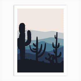 Cactus Landscape Art Print