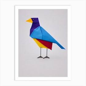 Cowbird Origami Bird Art Print