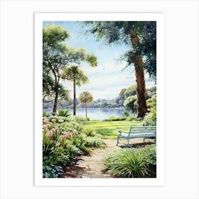 Royal Botanical Gardens Sydney Australia Watercolour  3 Art Print