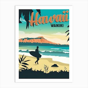 Hawaii BeachTravel Poster Art Print