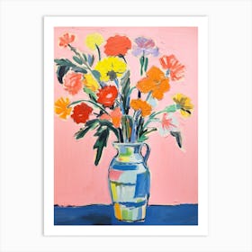 Flower Painting Fauvist Style Carnation 6 Art Print