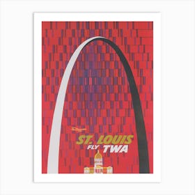 St Louis Arch Vintage Travel Poster Art Print