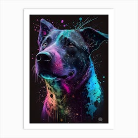 abstract dog art 2 Art Print