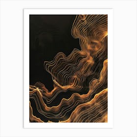 Abstract Golden Light Poster