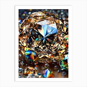 Diamond Surrounded By Diamonds Art Print
