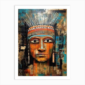 Indian, Native american Portrait Art Print