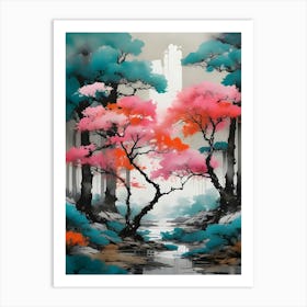 Asian Trees Art Print