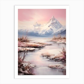 Dreamy Winter Painting Patagonia Argentina 2 Art Print