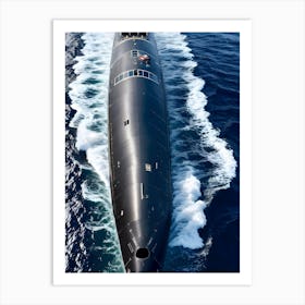 Submarine In The Ocean-Reimagined 21 Art Print