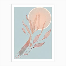 From Flowers and Fishes - Abstract Minimal Boho Beach Art Print