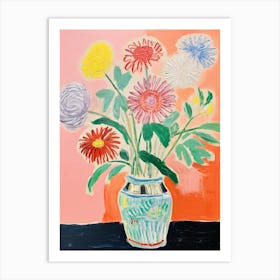 Flower Painting Fauvist Style Chrysanthemum 3 Art Print