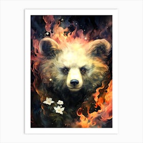 Fire Bear 1 Art Print