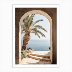 Mediterranean Arch Seascape, Summer Vintage Photography Art Print