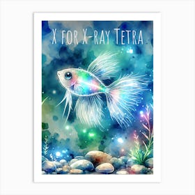 X For X Ray Tetrafish Nursery Art Print