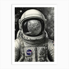 Nasa Astronaut Art Print