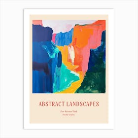 Colourful Abstract Zion National Park 4 Poster Art Print