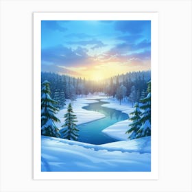 Winter Landscape 10 Art Print