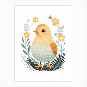 Baby Animal Illustration  Chick 3 Art Print