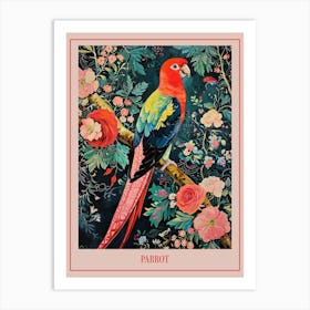 Floral Animal Painting Parrot 2 Poster Art Print