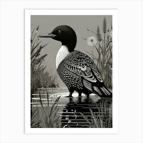 Loons In The Lake 3 Art Print