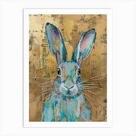 Bunny Gold Effect Collage 5 Art Print