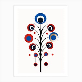 Peacock Minimalist Abstract 7 Art Print