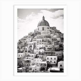 Positano, Italy, Black And White Photography 3 Art Print