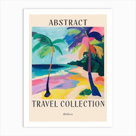 Abstract Travel Collection Poster Maldives 4 Art Print