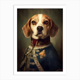 Beagle Baroque Art Print