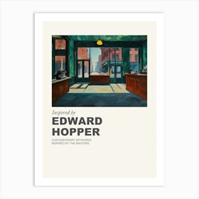 Museum Poster Inspired By Edward Hopper 3 Art Print