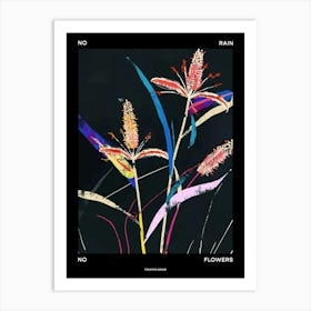 No Rain No Flowers Poster Fountain Grass 1 Art Print