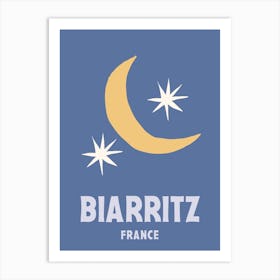 Biarritz, France, Graphic Style Poster 2 Art Print