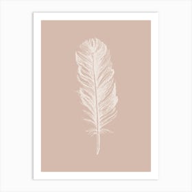 Pink Feather Print 2 Art Print