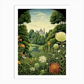 Nymphenburg Palace Gardens Germany Henri Rousseau Style 2 Art Print