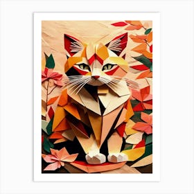 Origami Cat 2 Art Print