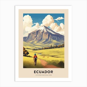 Cotopaxi National Park Ecuador 3 Vintage Hiking Travel Poster Art Print